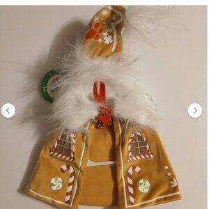 NWT MERRY & BRIGHT CHRISTMAS DOG SHIRT HAT SET XS / SMALL